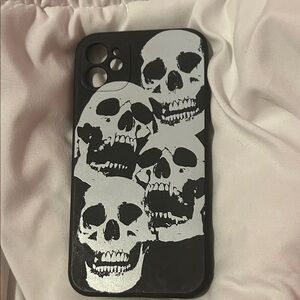 Black Skull Design Phone Case
